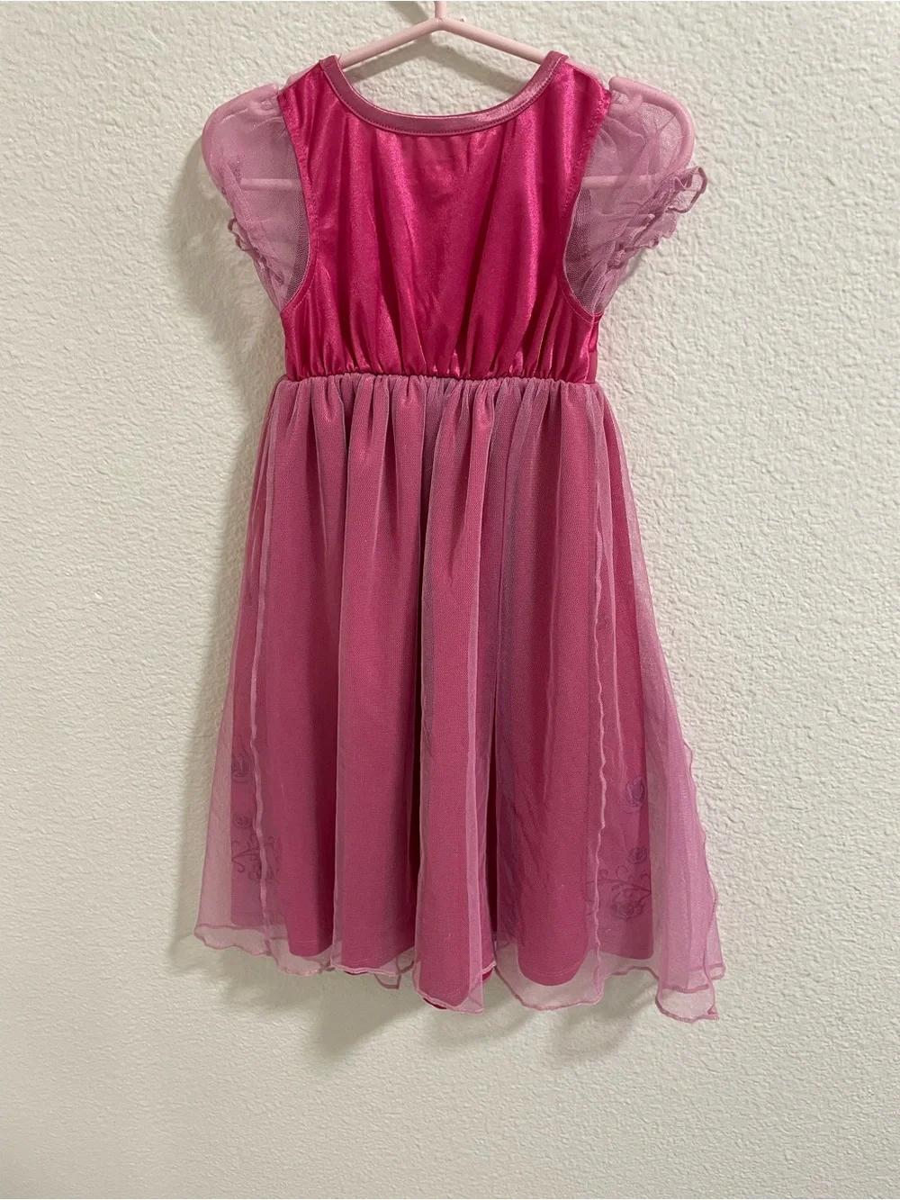 Disney Princess Pink Girls Dress with Satin Trim - Picture 2 of 3